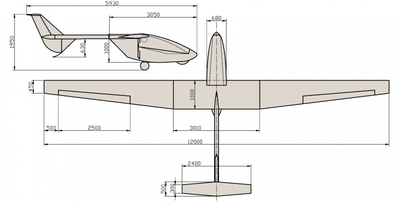 Планер hlg 450 чертежи