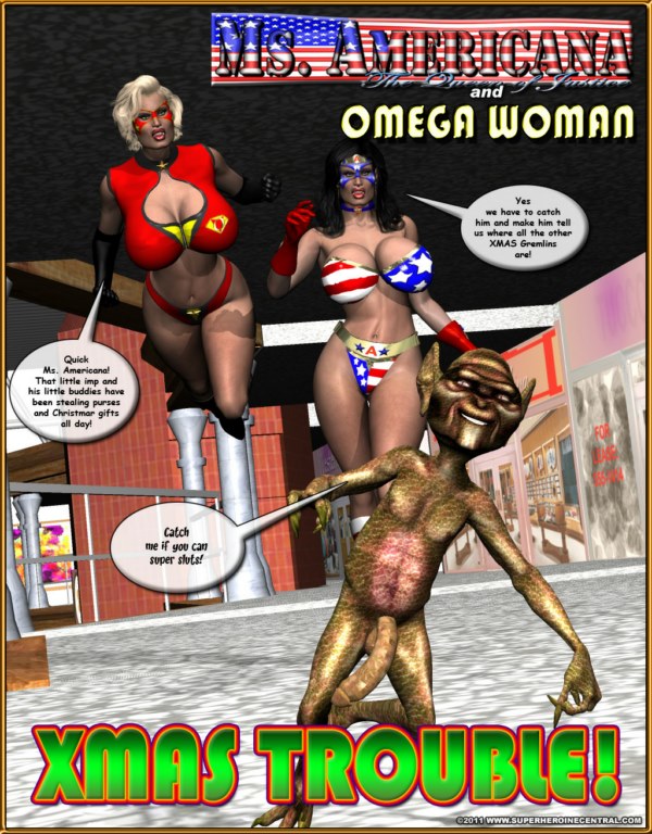 MrX - Ms Americana And Omega Woman - Xmas Trouble 3D Porn Comic