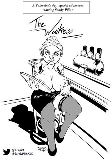 Jpsyart - The Waitress - Valentine's Day Special Porn Comics