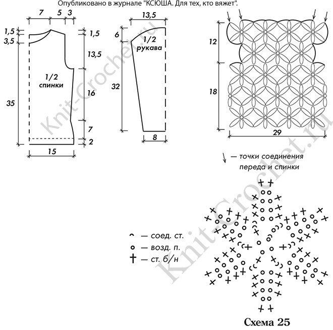 Журнал ксюша вязание крючком схемы