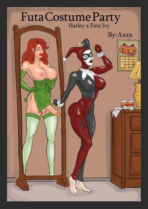 Axxx - Futa Costume Party - Harley X Futa Ivy (Batman) Porn Comics